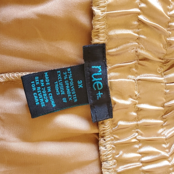 Rue 21 Gold Silk Joggers - Picture 2 of 4